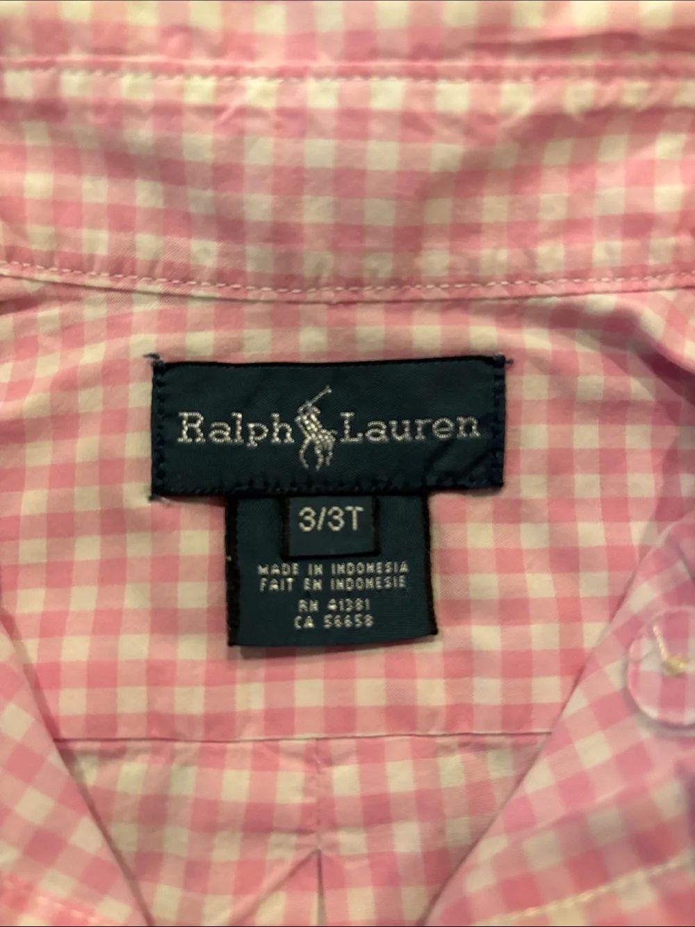 Lot of 4  Ralph Lauren Gingham Plaid Shirts Boys 3/3T  EUC